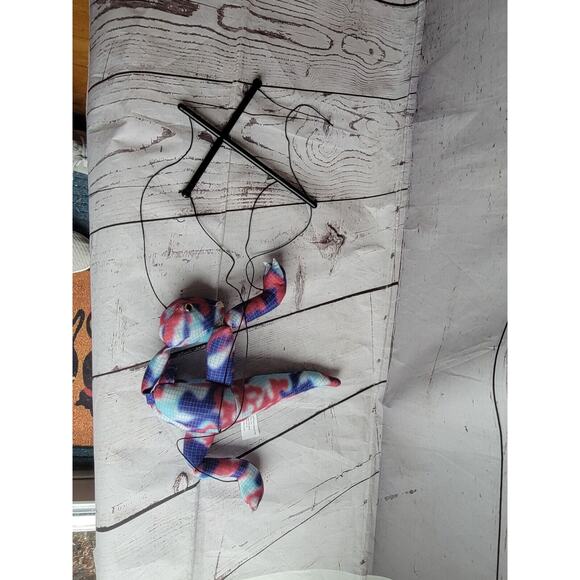 Dinosaur Marionette Puppet Sunny Toys Pink Purple Blue Plush Puppet - Picture 5 of 9